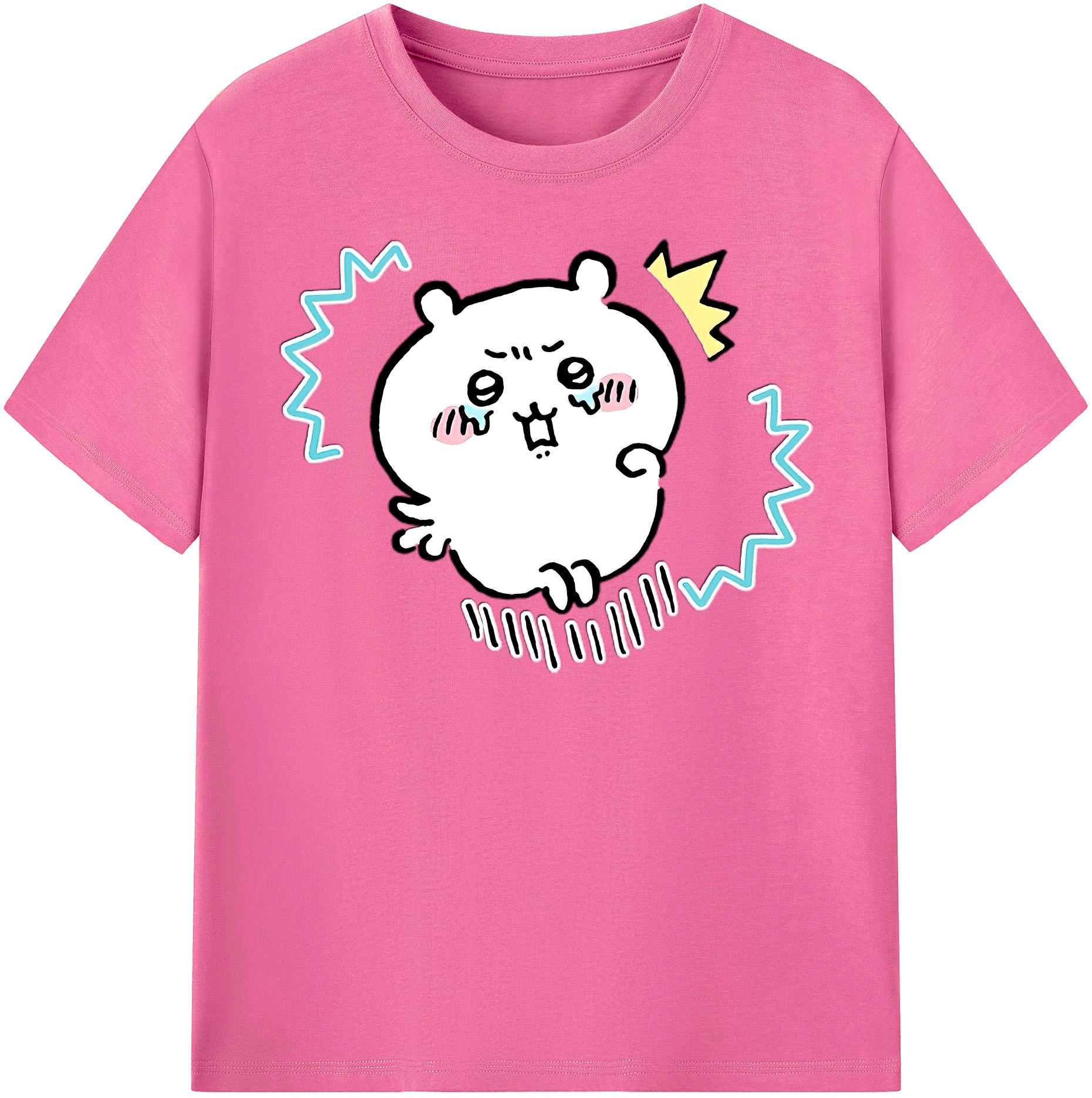 （画像用） ちいかわ ちいかわ Chii-kawa chiikawa レディースカジュアルプリントTシャツ（綿100％）